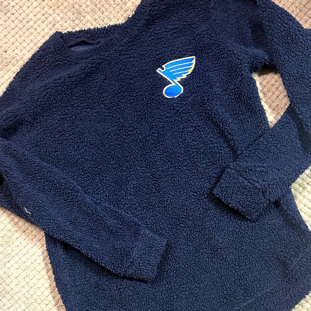 Navy STL Blues Fleece Women Sweater